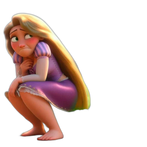 dress, hair, face, creature transparent PNG cut-out