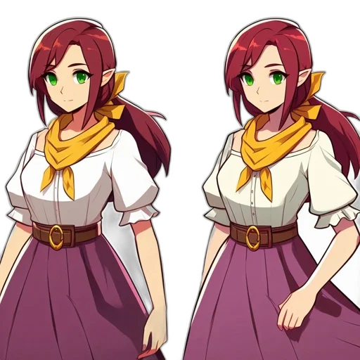 staff, concept art, anime, pixel art transparent PNG cut-out
