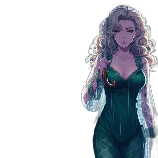 dress, comic book art, concept art, fantasy art transparent PNG cut-out