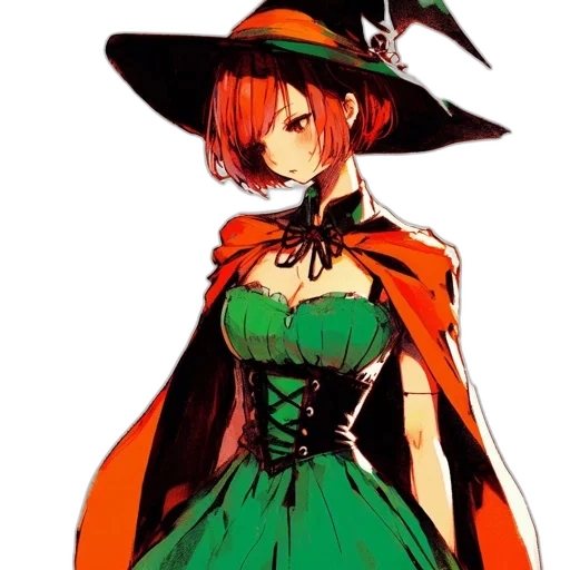 dress, hat, crown, staff transparent PNG cut-out