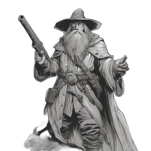 staff, fantasy art, concept art, pencil sketch transparent PNG cut-out