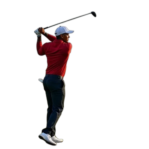 3d render, tiger, woods, tees transparent PNG cut-out