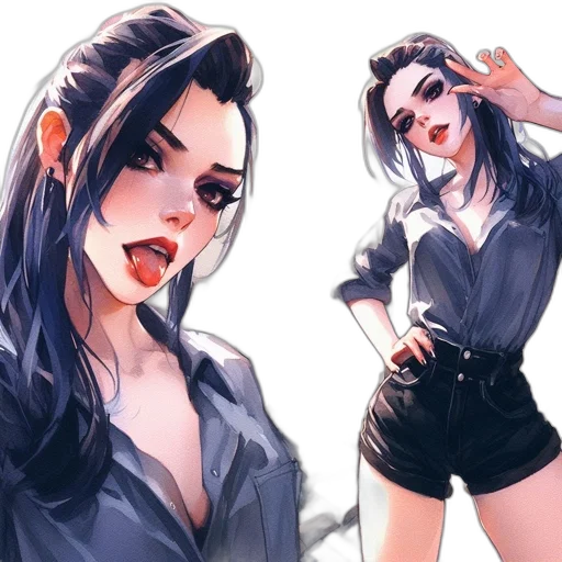 jacket, dress, anime, concept art transparent PNG cut-out
