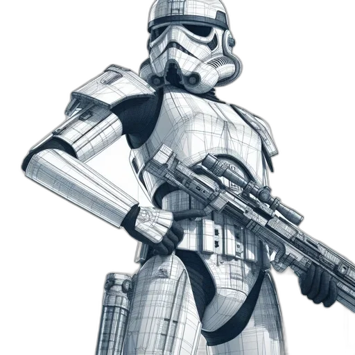 weapon, robot, concept art, comic book art transparent PNG cut-out