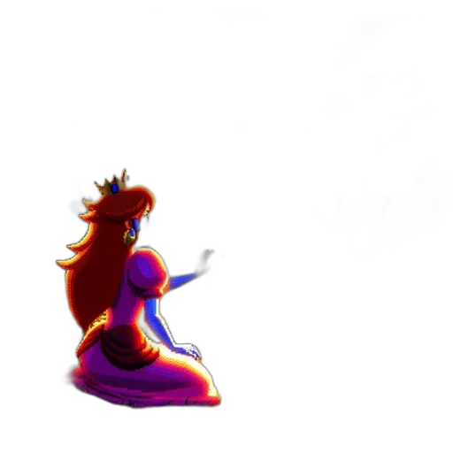 dress, crown, staff, hair transparent PNG cut-out