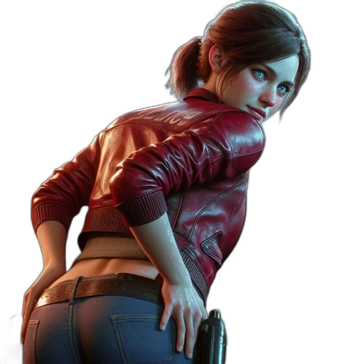 jacket, weapon, concept art, photorealistic transparent PNG cut-out
