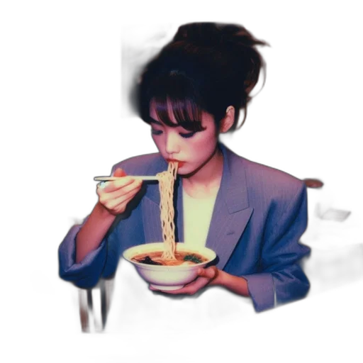 food, vaporwave, anime, photorealistic transparent PNG cut-out