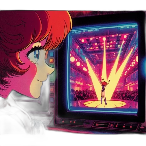 vaporwave, cyberpunk, concept art, neon lights transparent PNG cut-out
