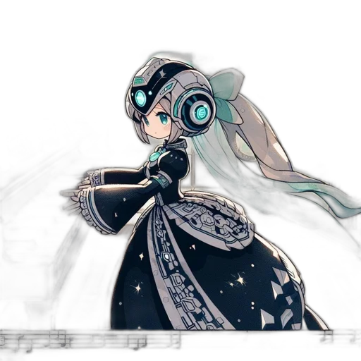 robot, dress, mask, staff transparent PNG cut-out