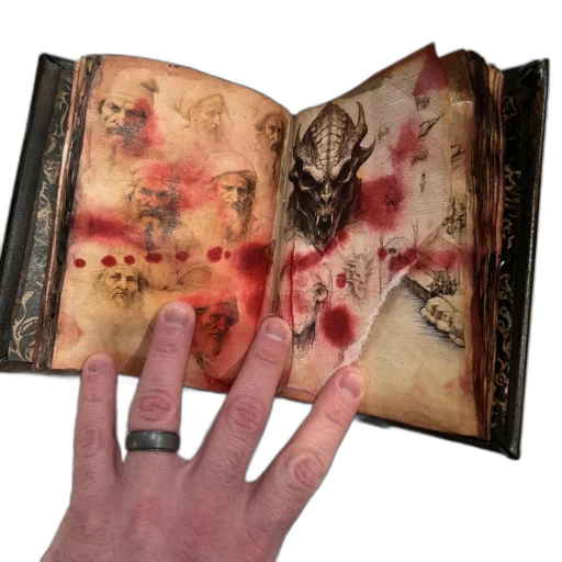 weapon, mask, open, book transparent PNG cut-out