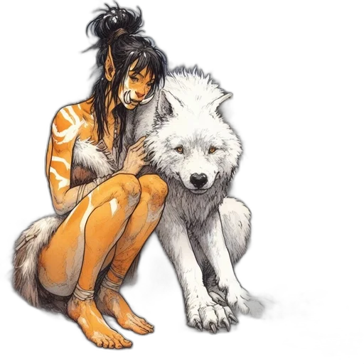 animal, concept art, fantasy art, watercolor transparent PNG cut-out