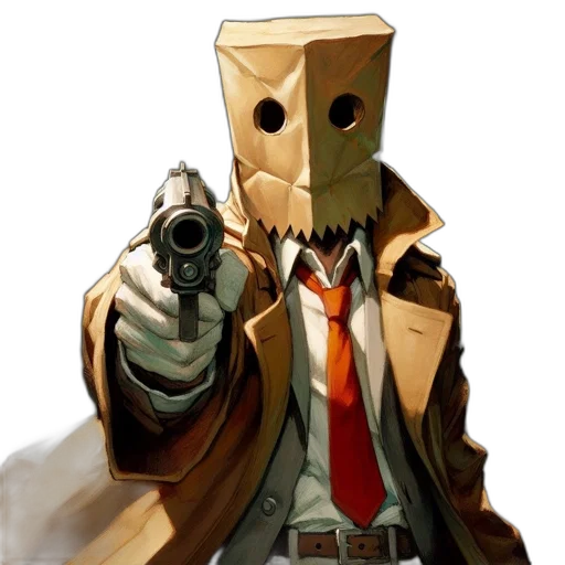 mask, robot, face, jacket transparent PNG cut-out