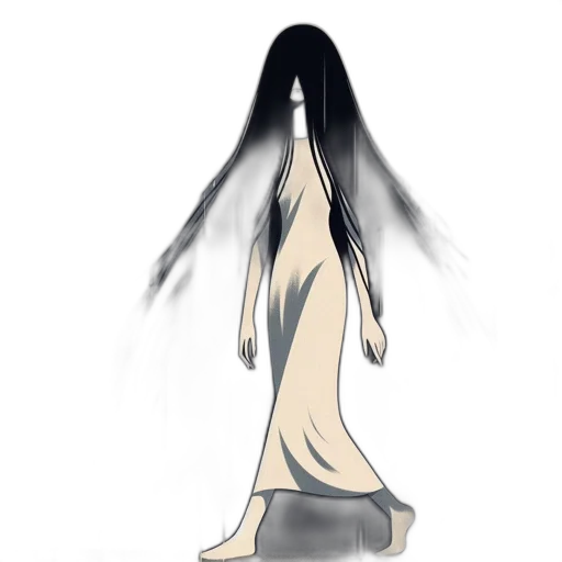 dress, hair, creature, mask transparent PNG cut-out