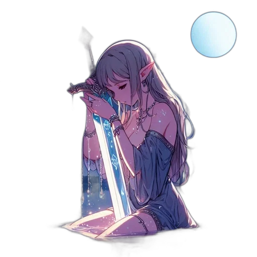 sword, staff, weapon, dress transparent PNG cut-out