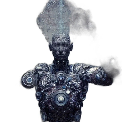 robot, staff, creature, mask transparent PNG cut-out