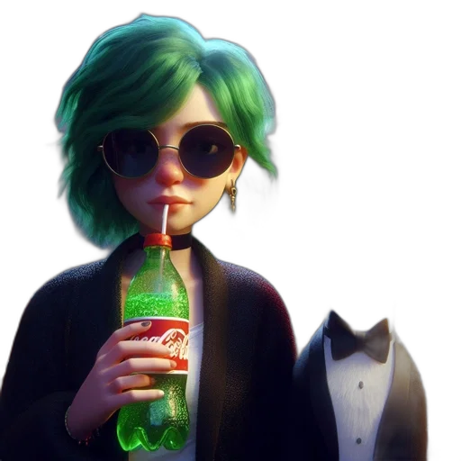 bottle, jacket, staff, dress transparent PNG cut-out