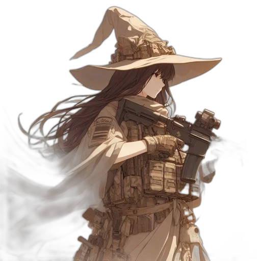 weapon, staff, hat, mask transparent PNG cut-out