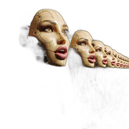 mask, face, creature, hair transparent PNG cut-out