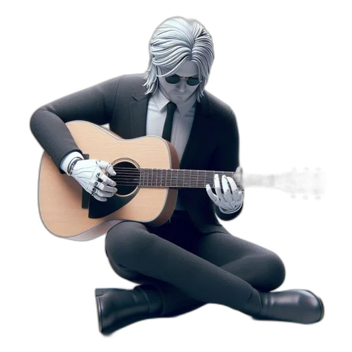 mask, robot, jacket, 3d render transparent PNG cut-out