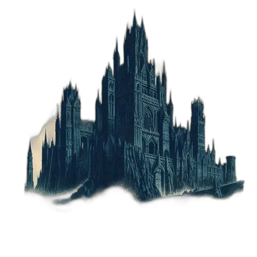 crown, building, concept art, fantasy art transparent PNG cut-out