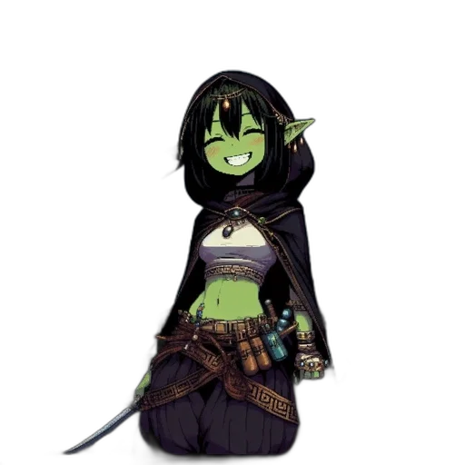 staff, mask, creature, fantasy art transparent PNG cut-out