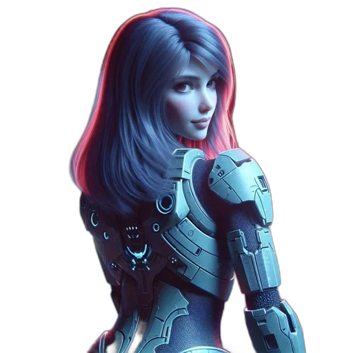 robot, face, dress, concept art transparent PNG cut-out