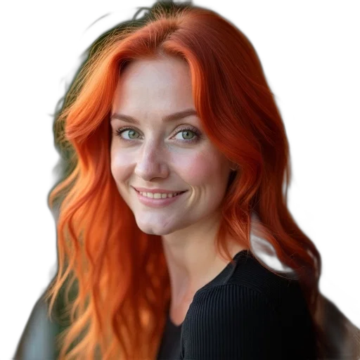 face, hair, jacket, staff transparent PNG cut-out