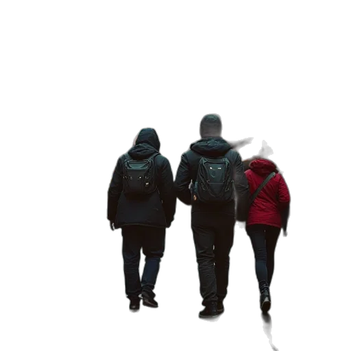 jacket, umbrella, staff, hat transparent PNG cut-out