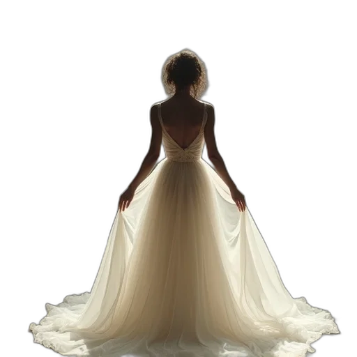 dress, crown, jewelry, photorealistic transparent PNG cut-out