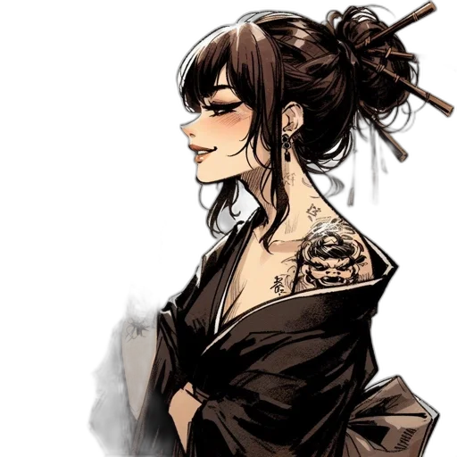 staff, dress, face, jewelry transparent PNG cut-out