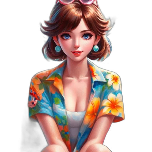 dress, face, jewelry, staff transparent PNG cut-out