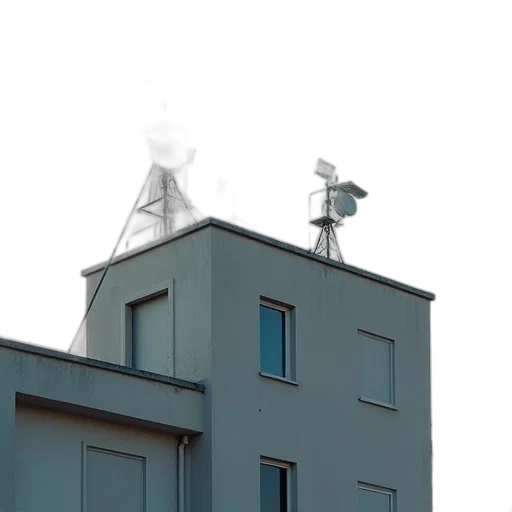 building, robot, umbrella, hat transparent PNG cut-out