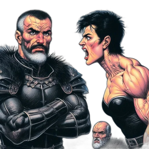 comic book art, concept art, fantasy art, cyberpunk transparent PNG cut-out