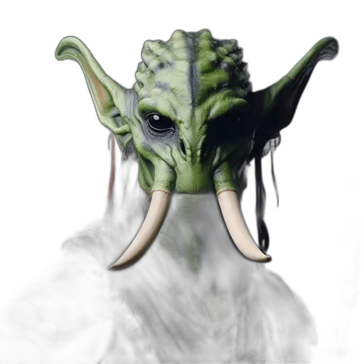 mask, creature, staff, face transparent PNG cut-out