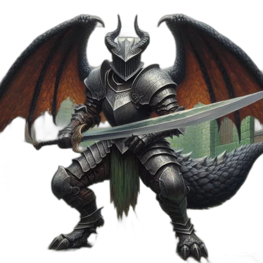 dragon, sword, weapon, staff transparent PNG cut-out