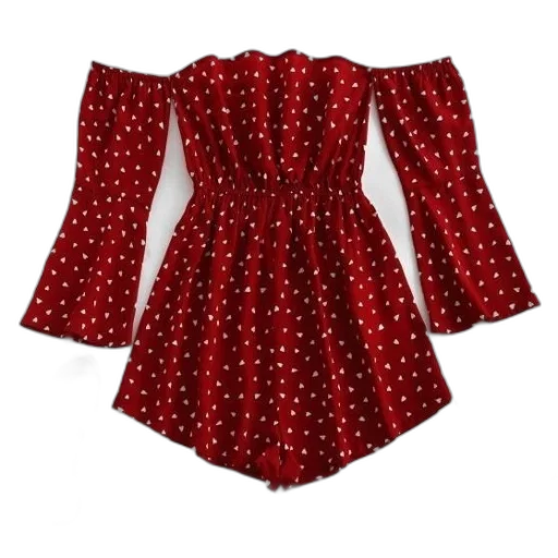 dress, jacket, red, off-the-shoulder transparent PNG cut-out