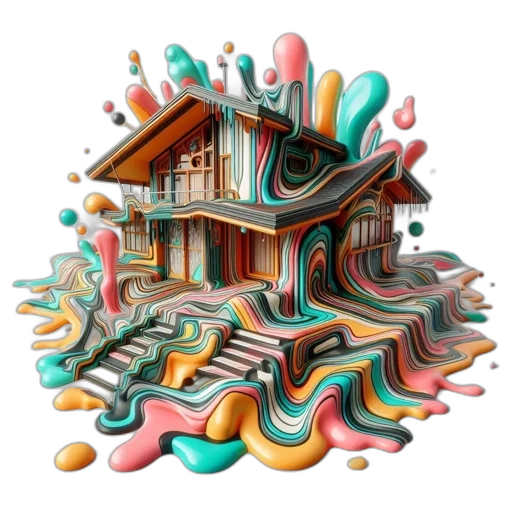 building, furniture, concept art, 3d render transparent PNG cut-out