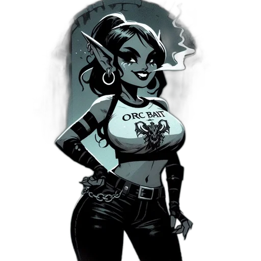 comic book art, concept art, fantasy art, cartoon transparent PNG cut-out