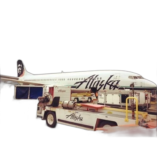white, alaska, airlines, plane transparent PNG cut-out