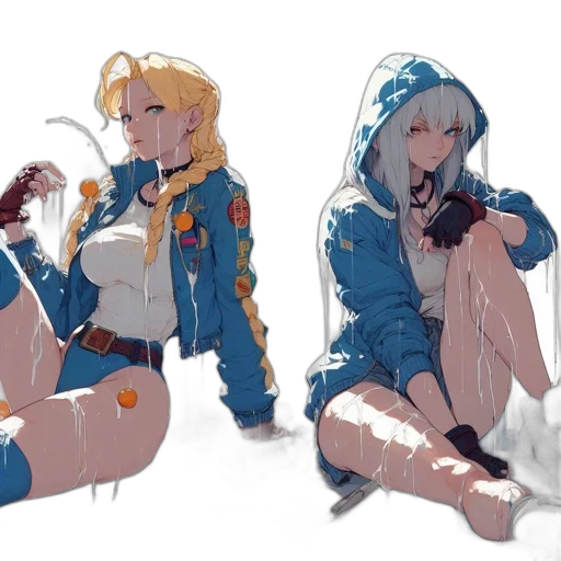 jacket, weapon, concept art, cyberpunk transparent PNG cut-out