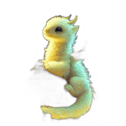 dragon, creature, animal, staff transparent PNG cut-out