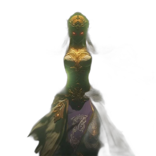 dress, crown, sword, staff transparent PNG cut-out