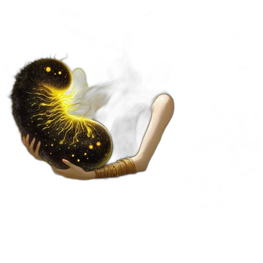 hair, staff, creature, mask transparent PNG cut-out