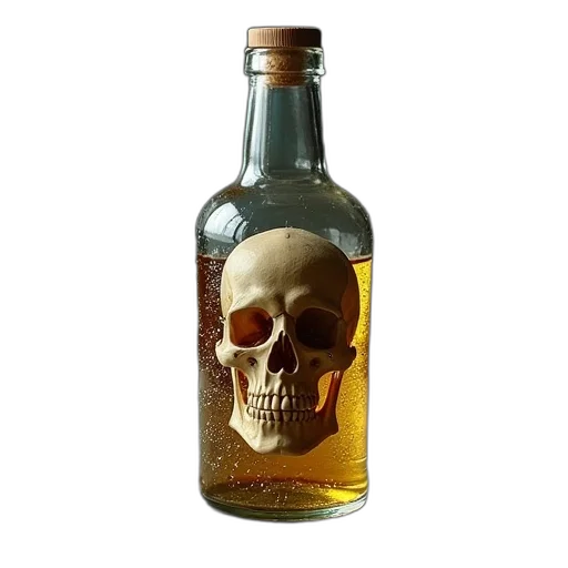 bottle, weapon, food, photorealistic transparent PNG cut-out