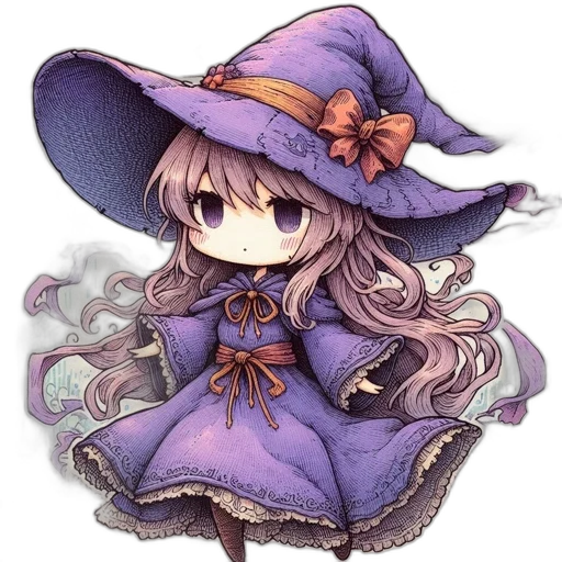 hat, staff, dress, face transparent PNG cut-out