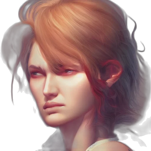 face, hair, mask, fantasy art transparent PNG cut-out