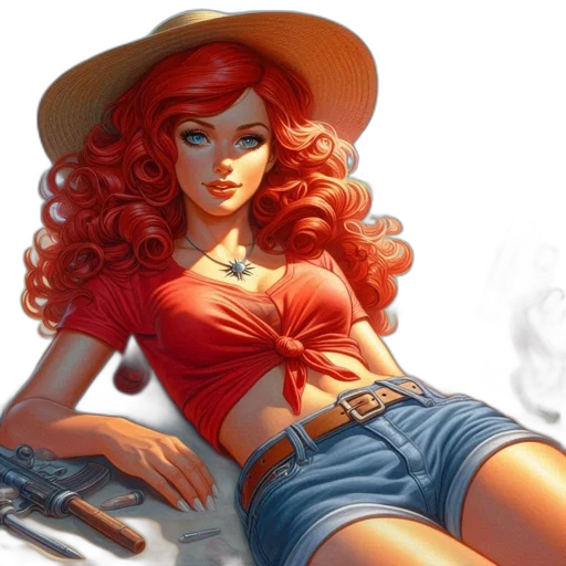 hat, comic book art, fantasy art, photorealistic transparent PNG cut-out