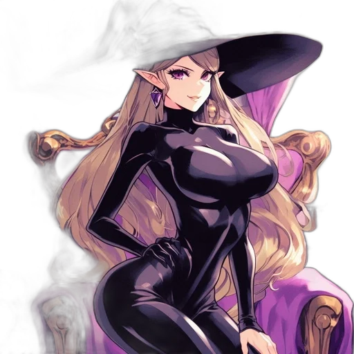 dress, hat, crown, fantasy art transparent PNG cut-out