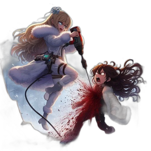 hair, dress, weapon, sword transparent PNG cut-out