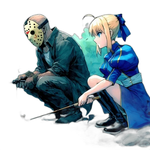 mask, concept art, comic book art, anime transparent PNG cut-out